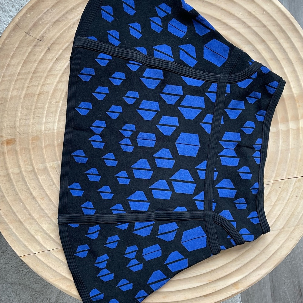 Diane von Furstenberg printed A line Black And Blue Skirt